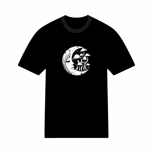 T-shirt Psychédélique - Lune Champignon