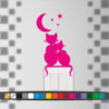 Stickers Interrupteur Chat Lune