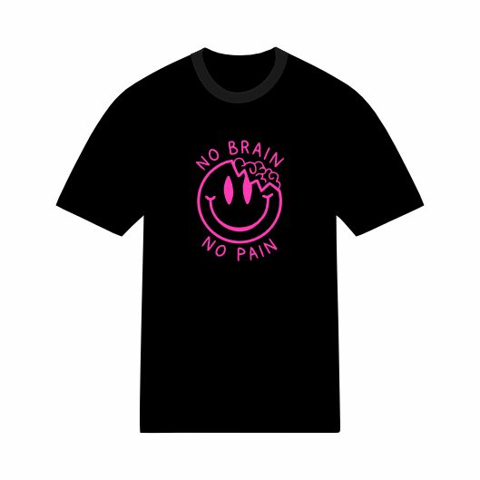 T-shirt Streetwear - 'No Brain No Pain'