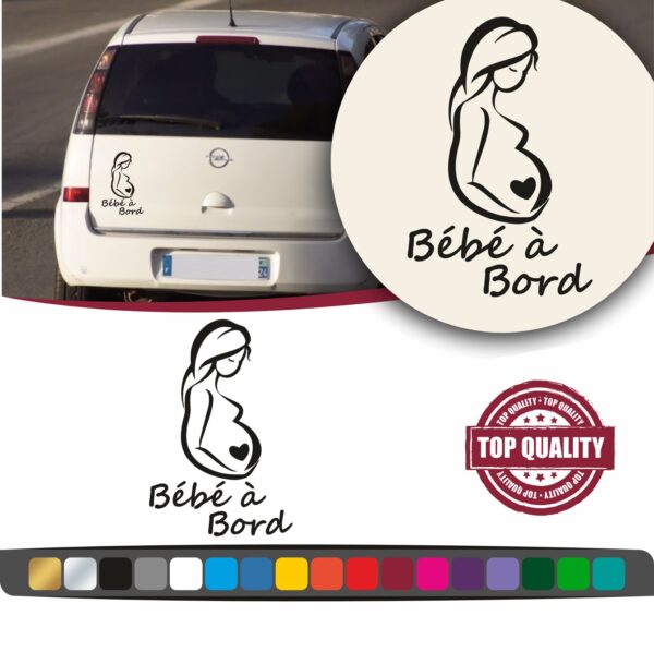 Stickers Bébé à Bord & Femme Enceinte