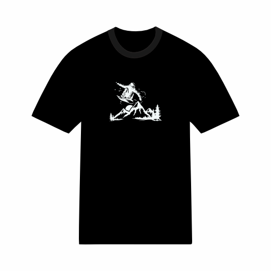 T-shirt Montagne Snowboard