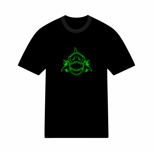 T-shirt Streetwear Motif Requin