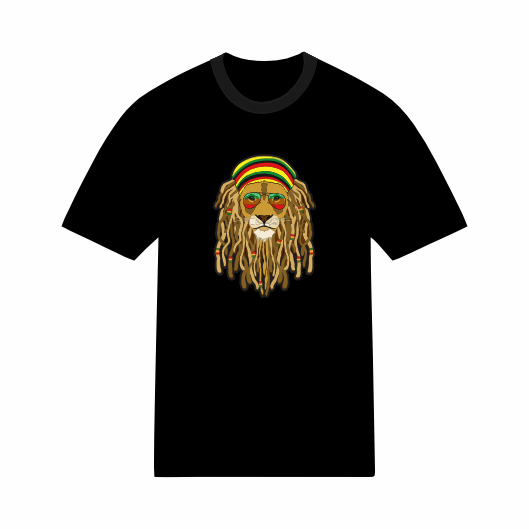 T-shirt Streetwear Lion Vibes Jamaïcaines