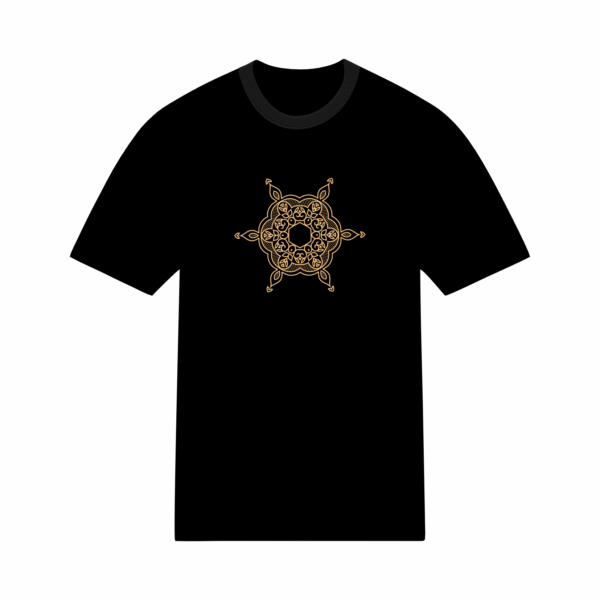 T-shirt psychédélique soleil en coton unisexe