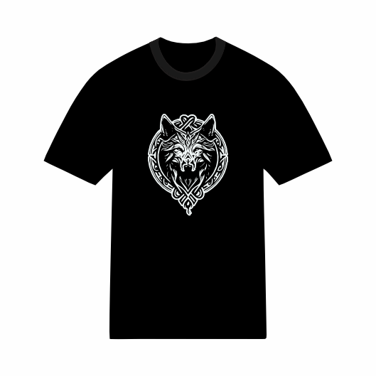 T-shirt Streetwear - Loup Mandala