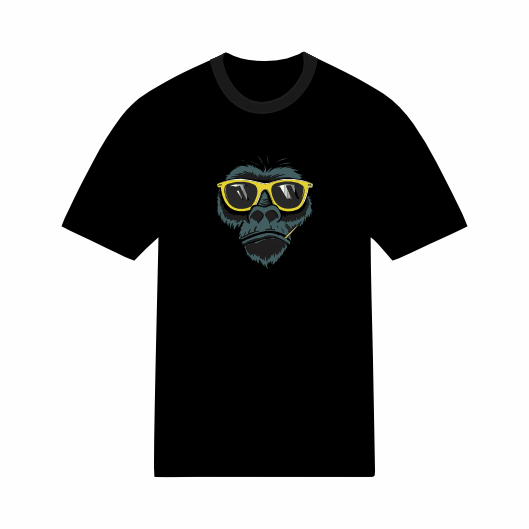 T-shirt Gorille avec des Lunettes