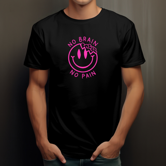 T-shirt Streetwear - 'No Brain No Pain'