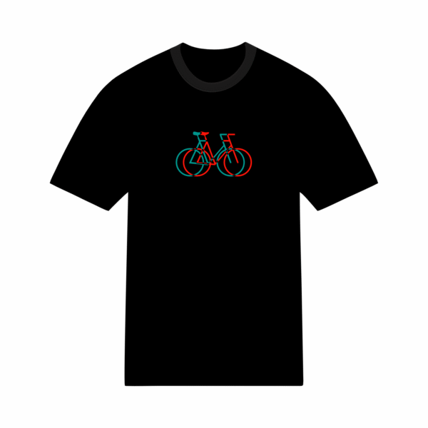 T-shirt psychédélique Motif Vélo