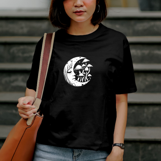 T-shirt Psychédélique - Lune Champignon