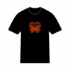 T-shirt géométrique papillon en coton unisexe