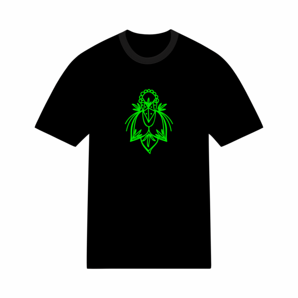 T-shirt géométrique papillon en coton unisexe