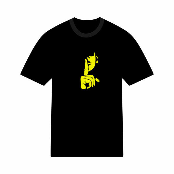 T-shirt streetwear visage "Shut" en coton unisexe