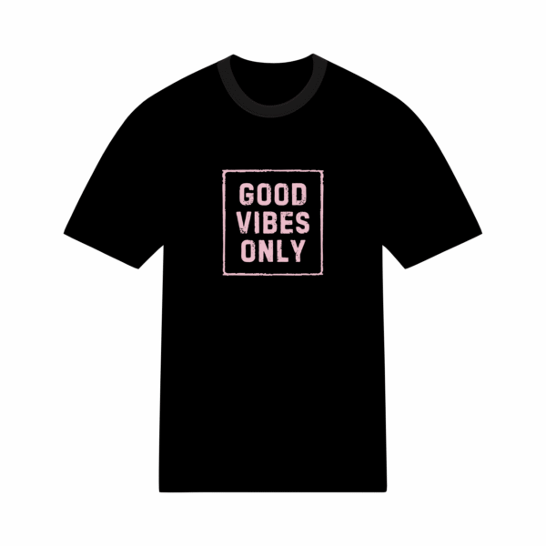 T-shirt "Good Vibes Only" en coton unisexe