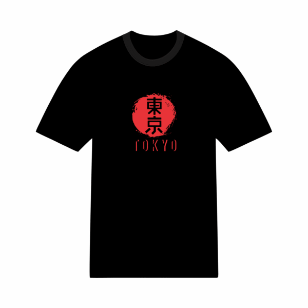 T-shirt streetwear Tokyo en coton 190 gr unisexe