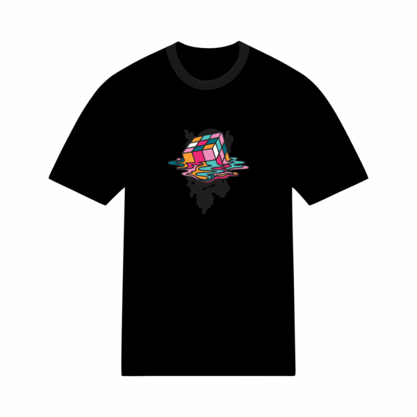 T-shirt streetwear Rubik's Cube en coton 190 gr unisexe