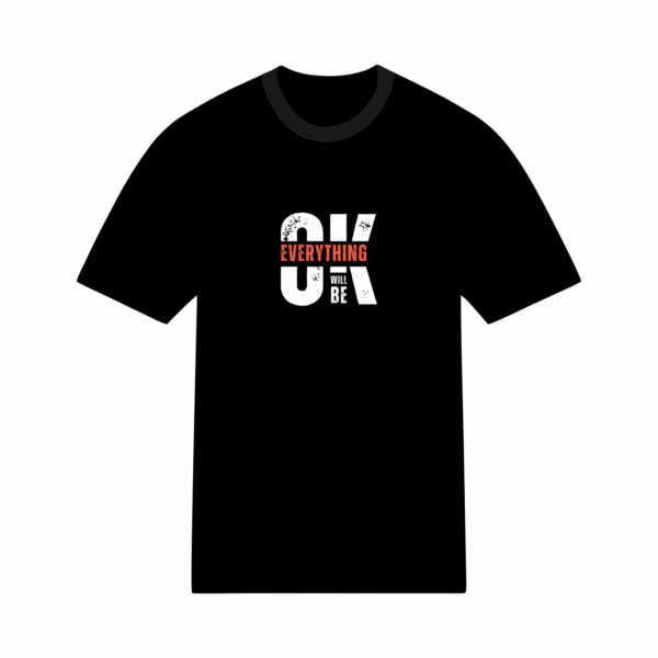 T-shirt Frase "Everything will be OK" en coton 190 gr unisexe