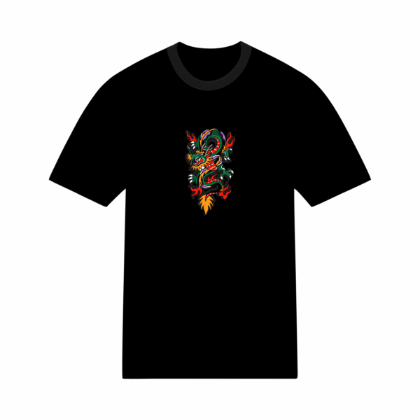 T-shirt Street wear Dragon en coton 190 gr unisexe
