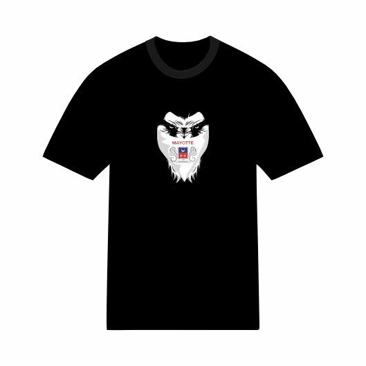 T-shirt Mayotte Gorille avec drapeau