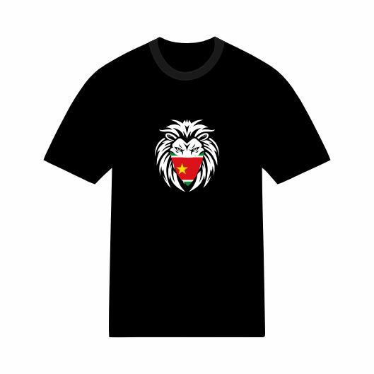 T-shirt Guadeloupe Lion avec drapeau