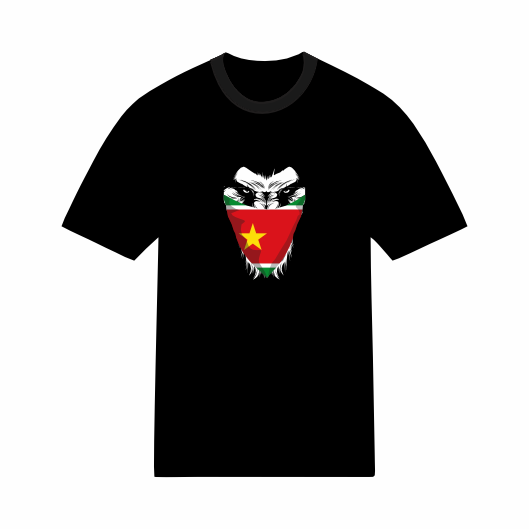 T-shirt Guadeloupe Gorille avec le drapeau