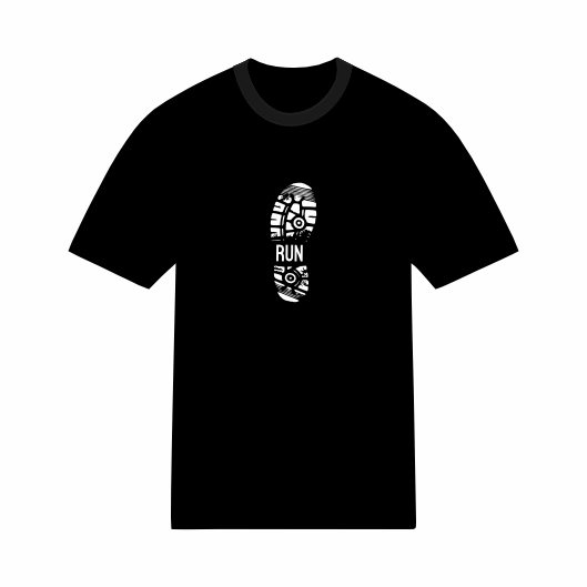 T-shirt streetwear empreintes de chaussures