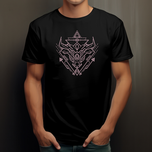 T-shirt Géométrique - Dragon