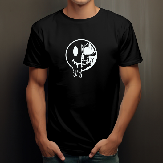 T-shirt Streetwear - Smiley Squelette