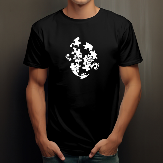 T-shirt Psychédélique - Visage Puzzle