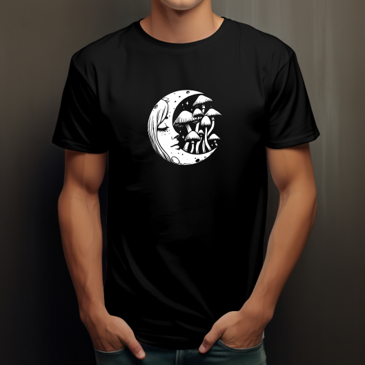 T-shirt Psychédélique - Lune Champignon