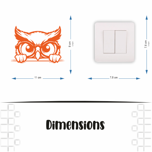 Stickers Interrupteur Hibou