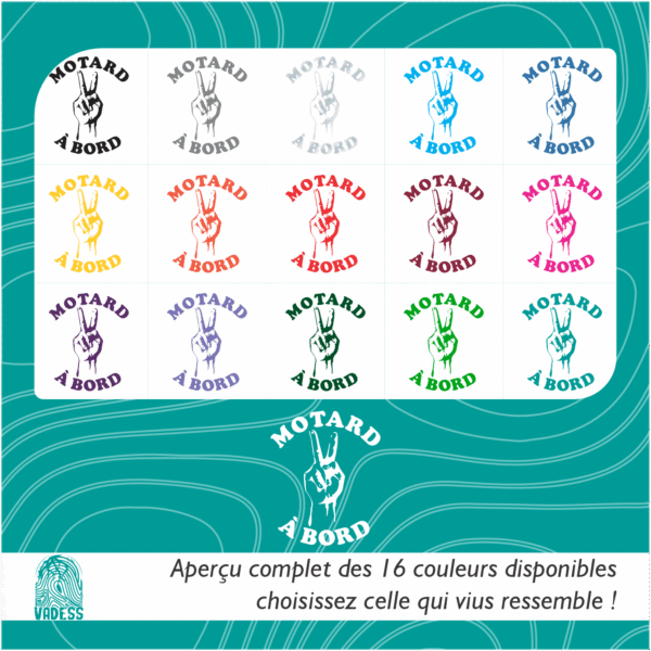Autocollant motard à bord