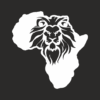 Stickers Carte d'Afrique - Lion
