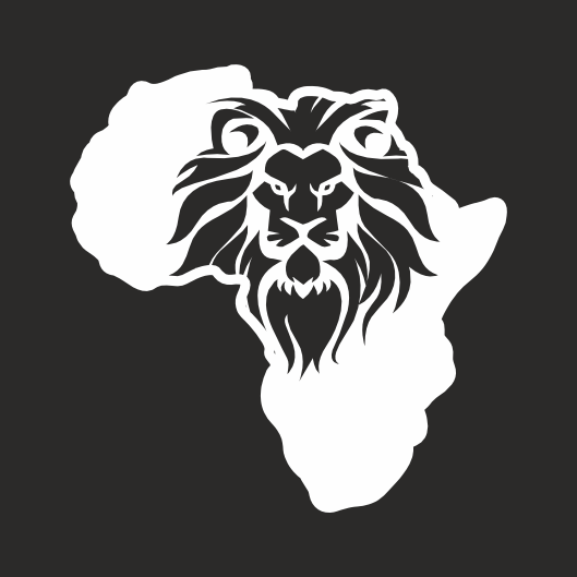 Stickers Carte d'Afrique - Lion