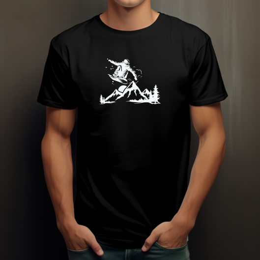 T-shirt Montagne Snowboard