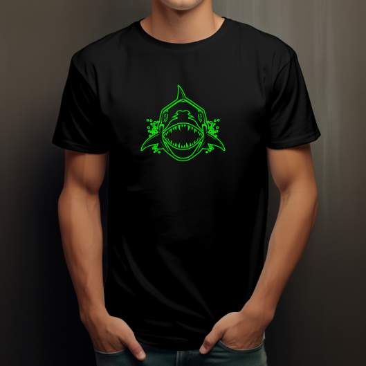 T-shirt Streetwear Motif Requin