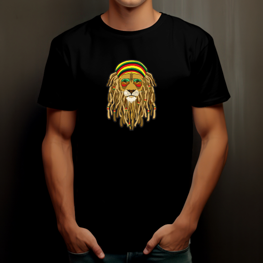 T-shirt Streetwear Lion Vibes Jamaïcaines