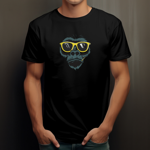 T-shirt Gorille avec des Lunettes