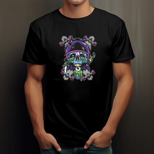 T-shirt Psychédélique - Skateur Trippy