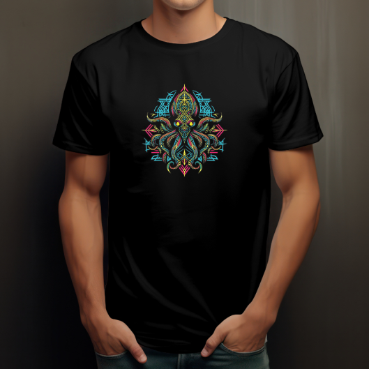 T-shirt Psychédélique - Poulpe Coloré