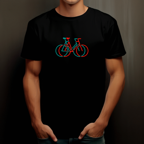 T-shirt psychédélique Motif Vélo