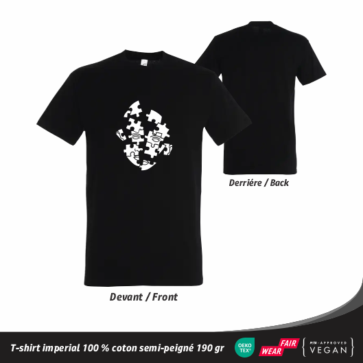 T-shirt Psychédélique - Visage Puzzle
