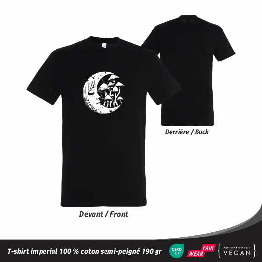 T-shirt Psychédélique - Lune Champignon