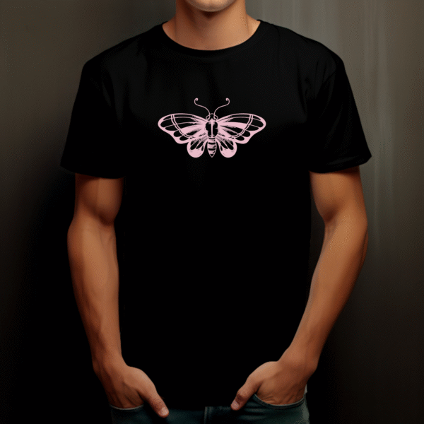 T-shirt streetwear papillon en coton unisexe