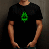 T-shirt géométrique papillon en coton unisexe