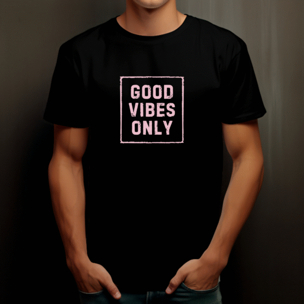 T-shirt "Good Vibes Only" en coton unisexe
