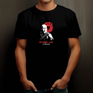 T-shirt Albanais Patriotique en coton 190 gr unisexe
