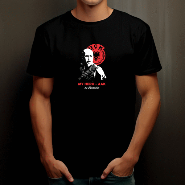 T-shirt Albanais Patriotique en coton 190 gr unisexe