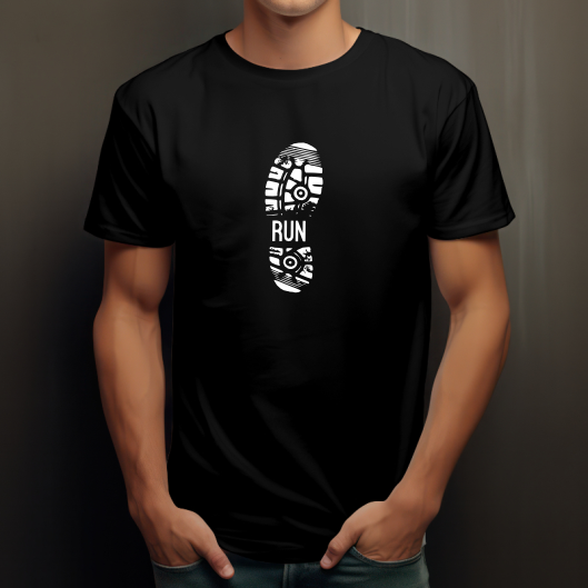 T-shirt streetwear empreintes de chaussures