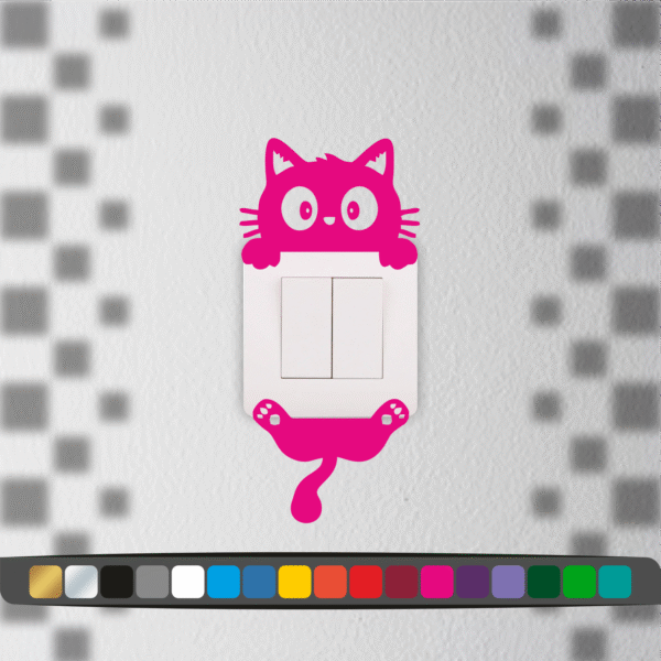 Stickers Interrupteur Chat Perché