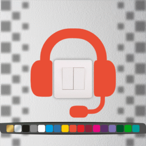 Stickers Interrupteur Casque